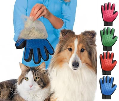 Brush Glove for Dog and Cat Right hand 4 Colors