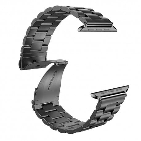 Apple Watch 38mm rustfritt stål armbånd (svart)