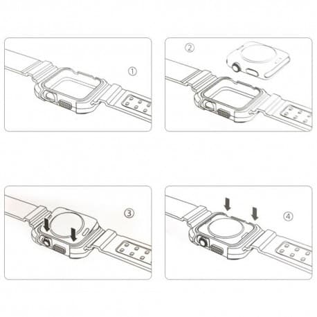 Apple Watch 38mm Armor Case med Armband - Blå