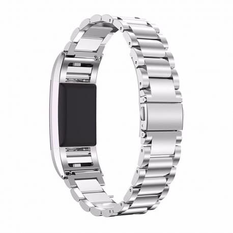 Rustfritt stål armbånd FITBIT Charge 3 - sølv