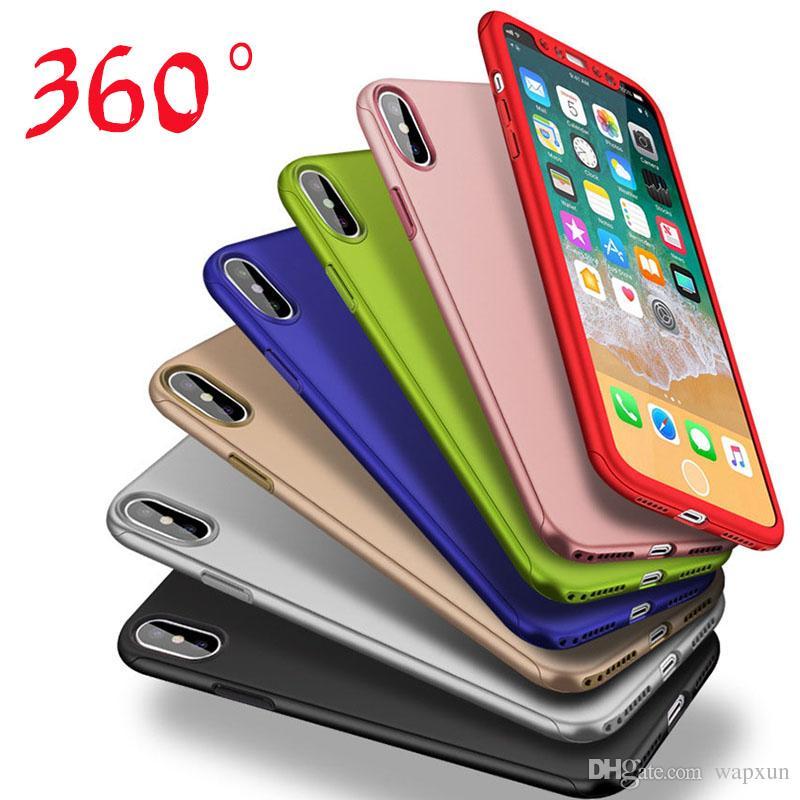 Bild av 360 graders 3 in 1 iPhone XS / Iphone X skal med härdat glas