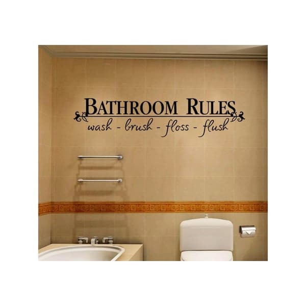 Wall Sticker - Bathroom Rules