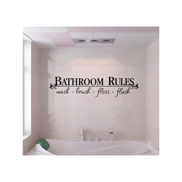 Väggdekor - Bathroom Rules