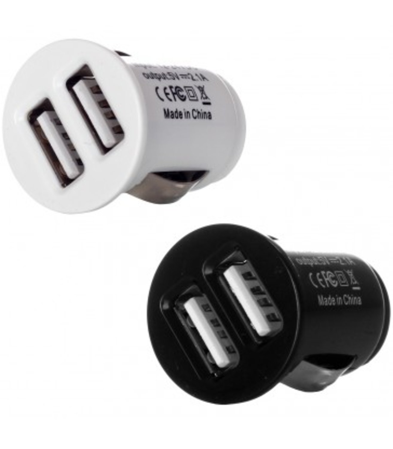 dubbla USB billaddare adapter för IPHONE vit (12V ~ 24V) dubbla USB billaddare adapter för IPHONE vit (12V ~ 24V)