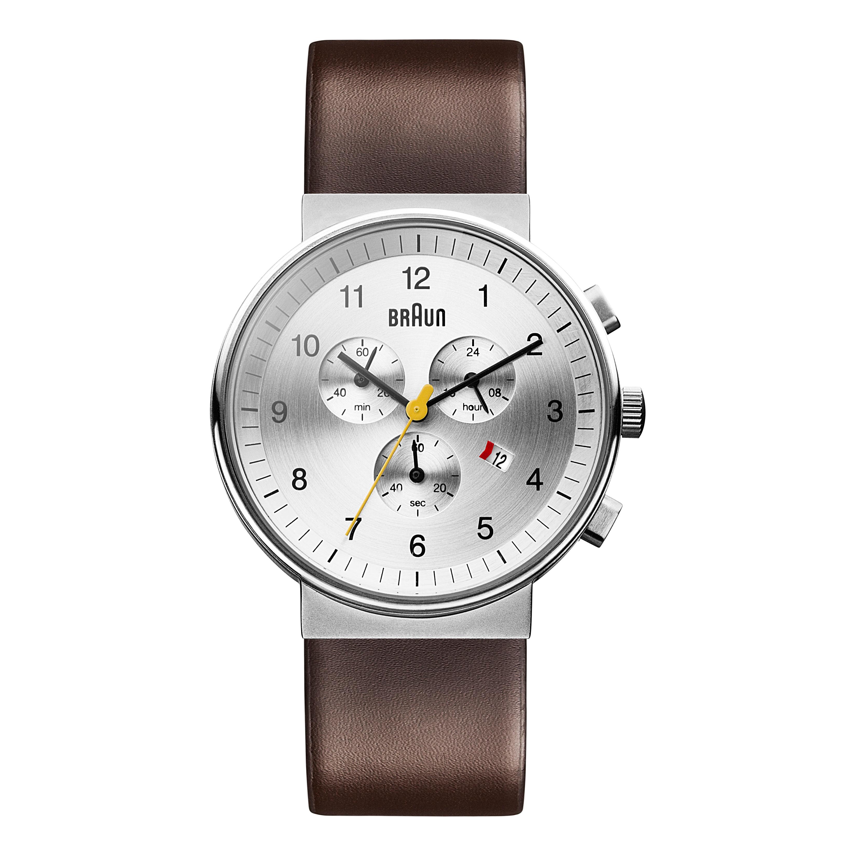 Braun Classic Chronograph Watch with Leather Strap