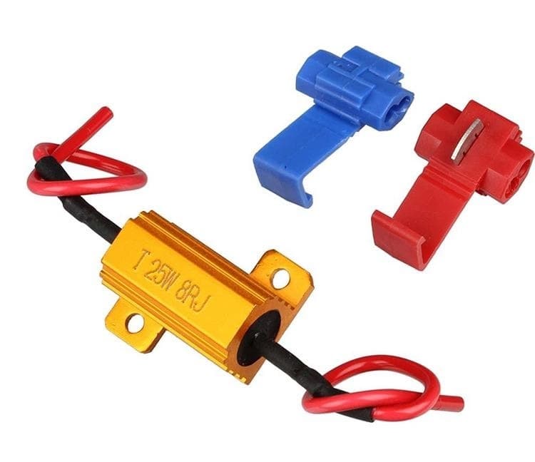 Resistor/Motstånd 25W 8ohm (2 x Förgreningsklämmor ingår)