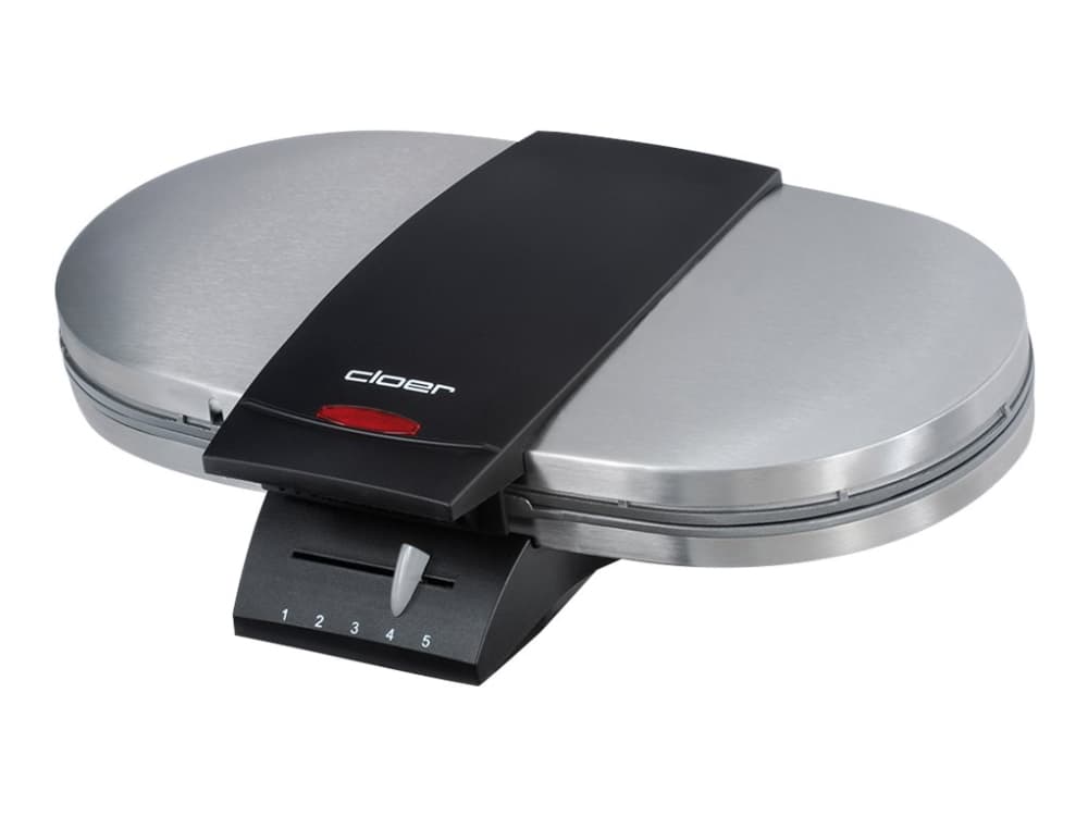 Cloer 1329 - Vaffelmaskin - 1200 W - matt rustfritt stål