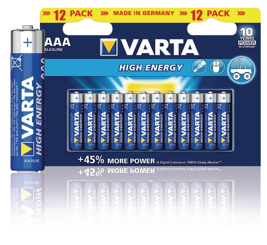 Alkaline Batteri Aaa 1.5 V High Energy 12-Pack
