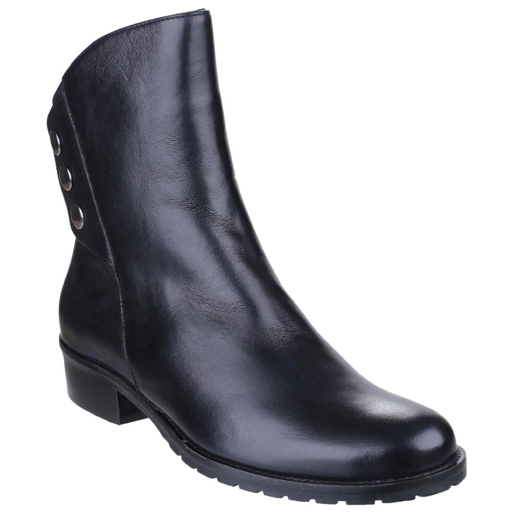 Riva Womens/Ladies Buttons Suede/Leather Ankle Boots