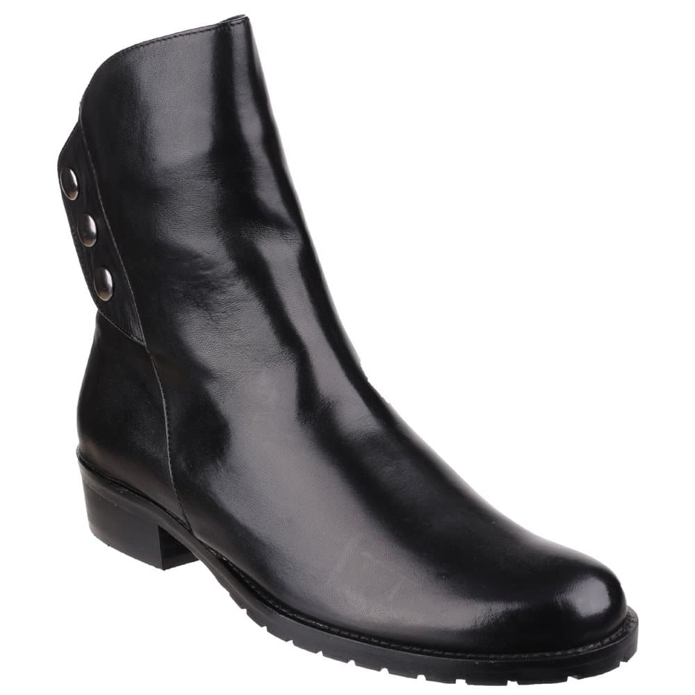 Riva Womens/Ladies Buttons Suede/Leather Ankle Boots