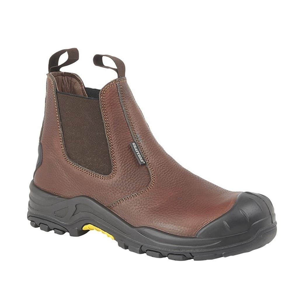 Grafters Conker Tumbled Leather Safety Boot