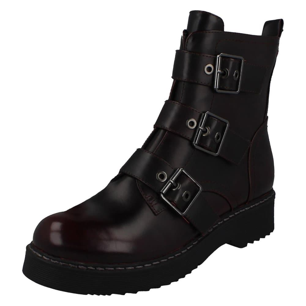 Spot On Womens/Ladies Buckle Ankle Boots