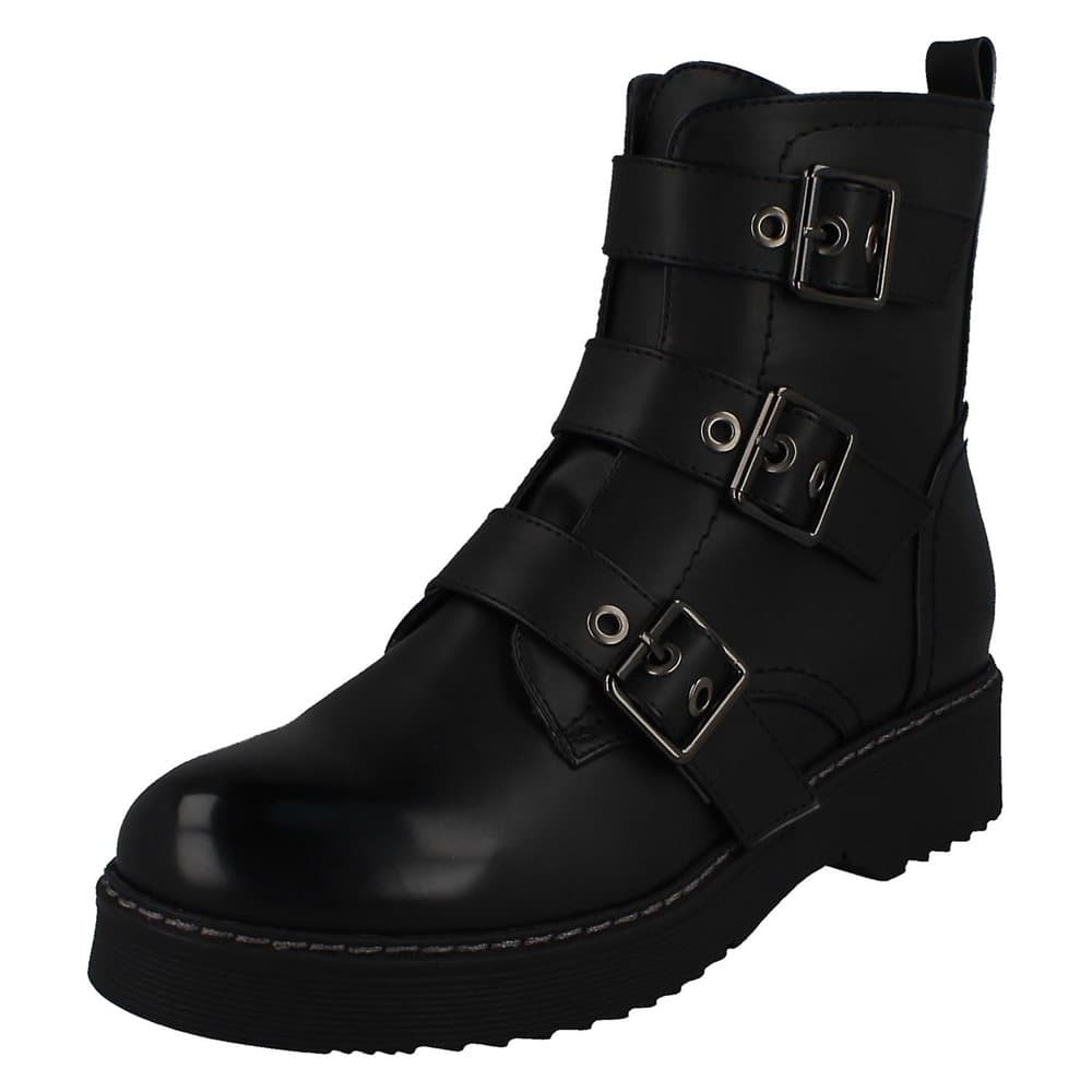 Spot On Womens/Ladies Buckle Ankle Boots