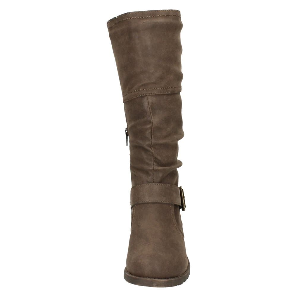 Spot On Womens/Ladies Zip Up Mid Calf Casual Boots