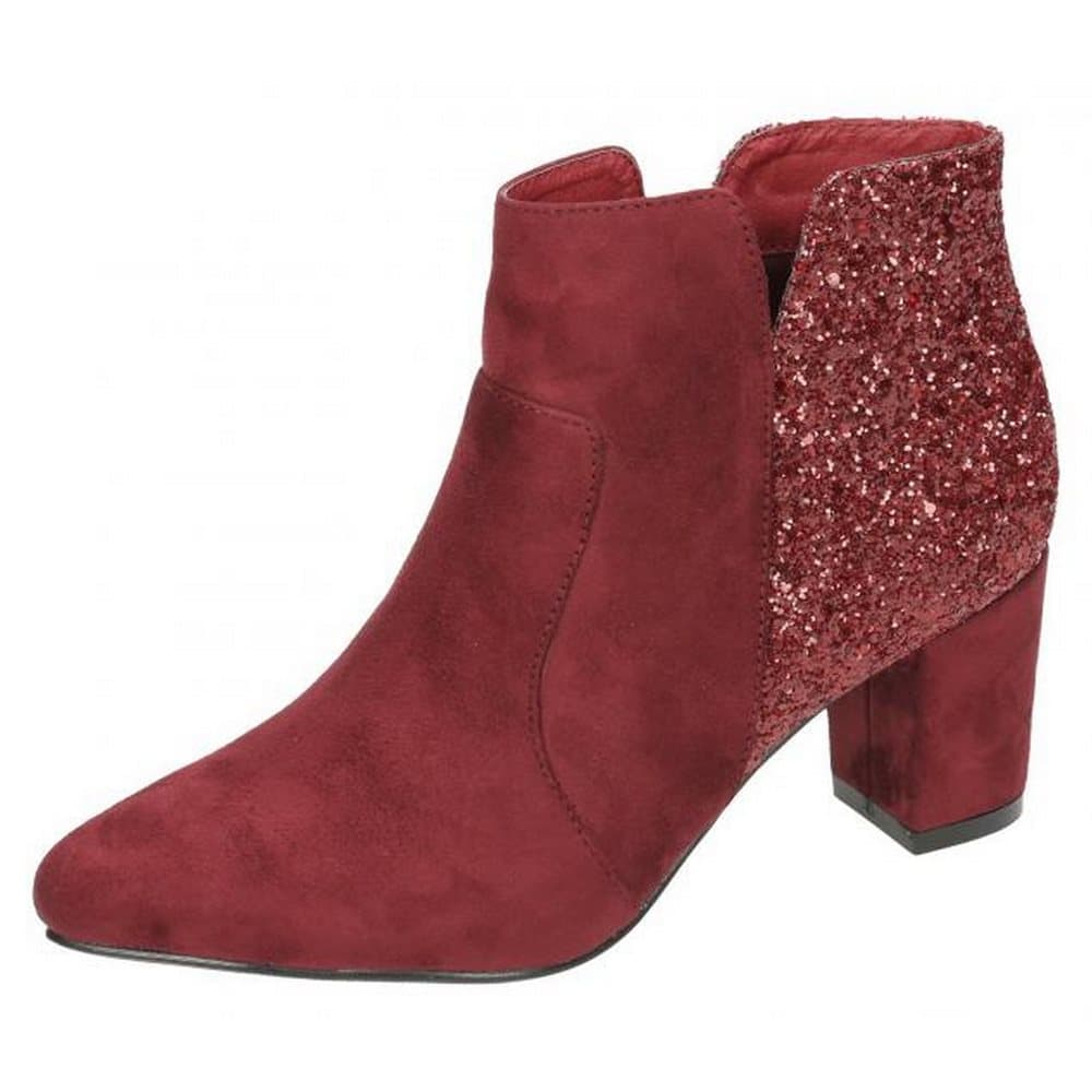 Anne Michelle Womens/Ladies Mid Heel Ankle Boots