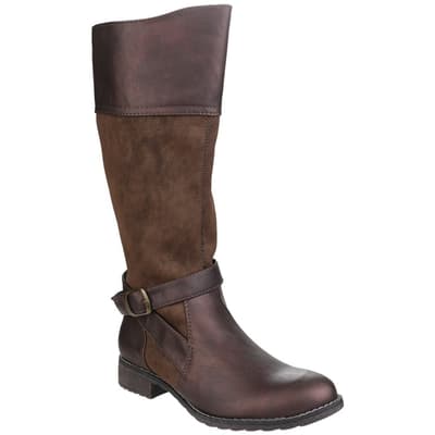 Divaz Womens/Ladies Garbo Zip Up Contrast Knee High Boots