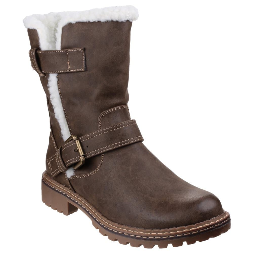 Divaz Womens/Ladies Nardo Pull On Fur Boots