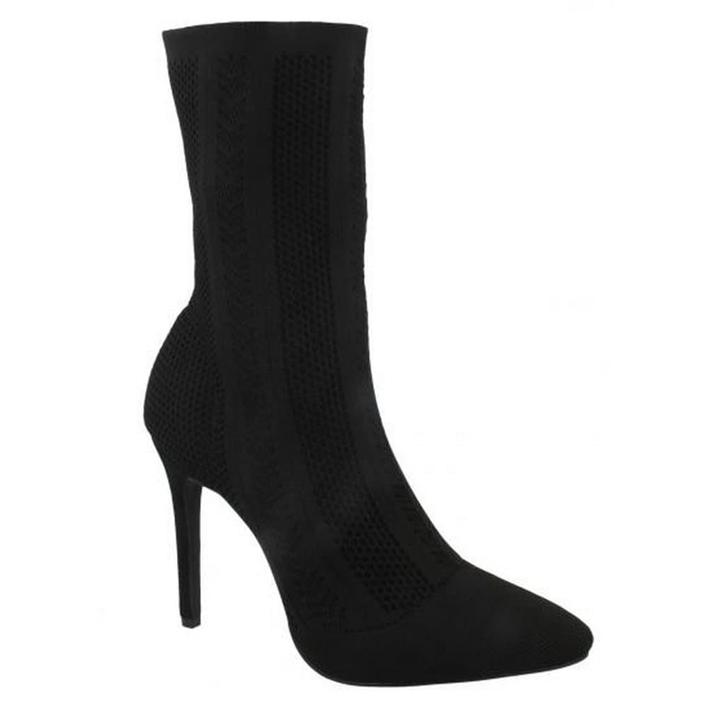 Anne Michelle Womens/Ladies High Heel Knitted Calf Boots