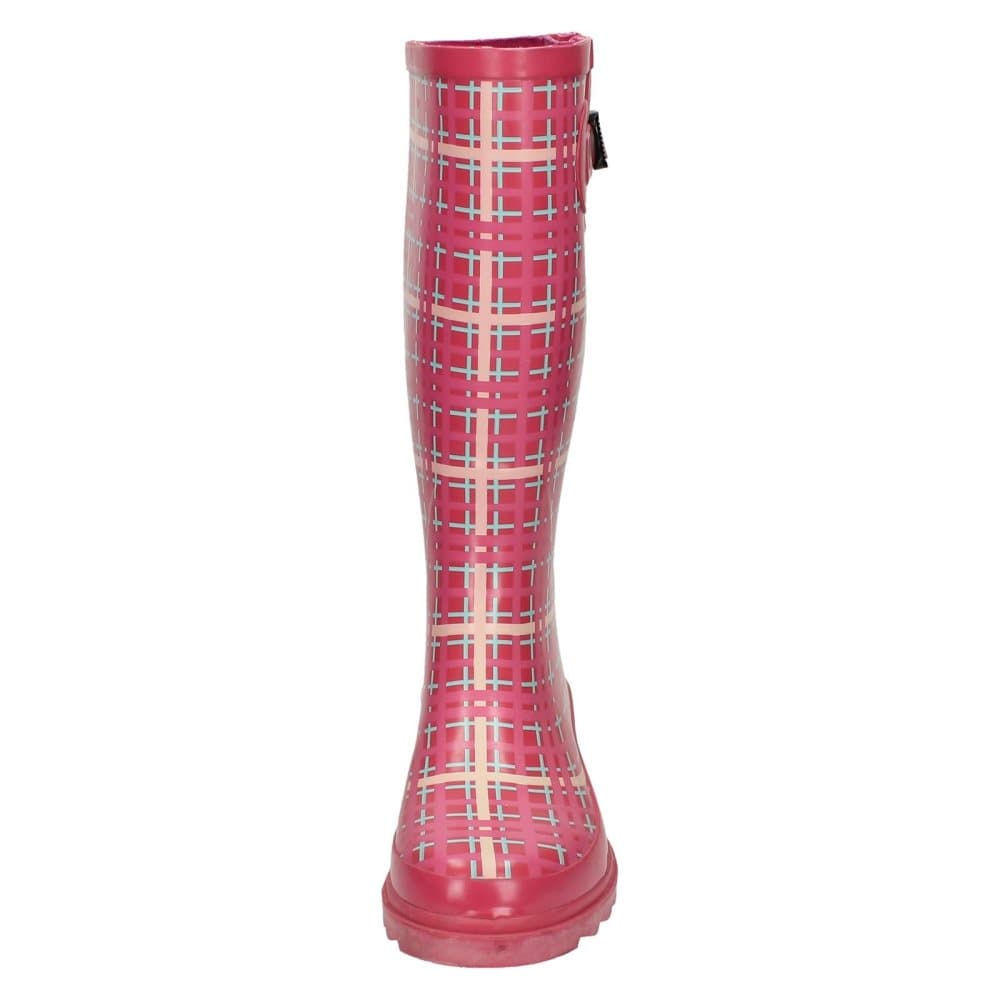 Spot On Womens/Ladies Tartan Print Mid Calf Wellies