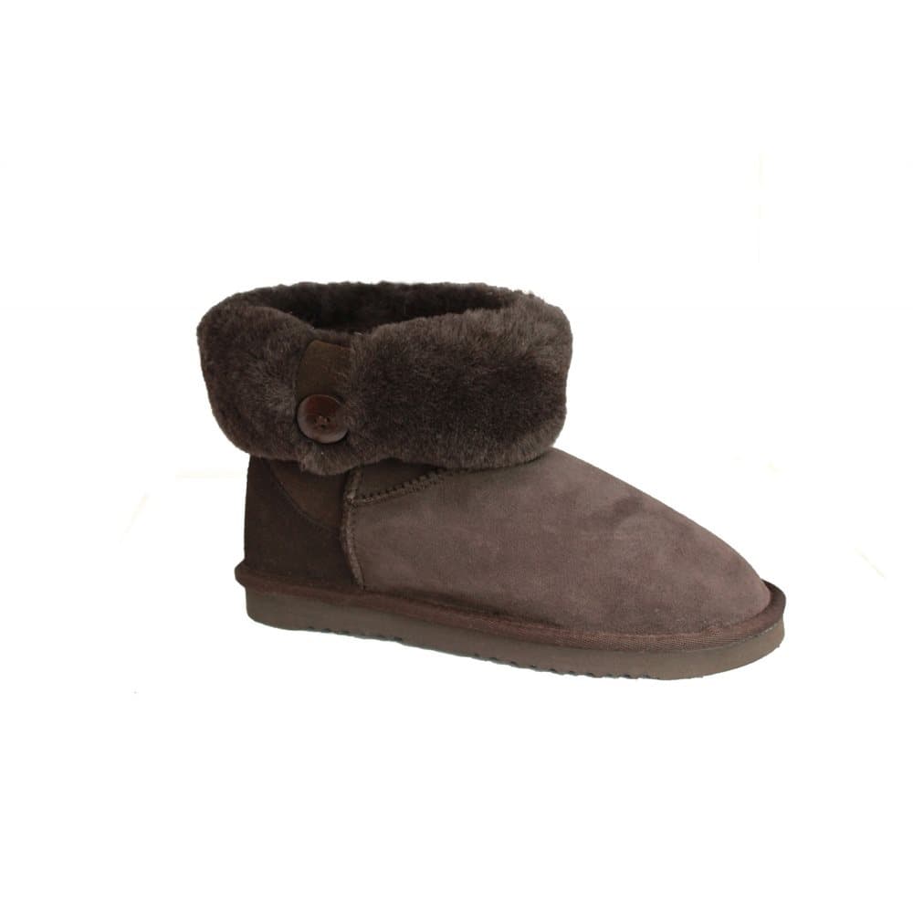 Eastern Counties Leather Womens/Ladies Freya Cuff And Button Sheepskin Boots