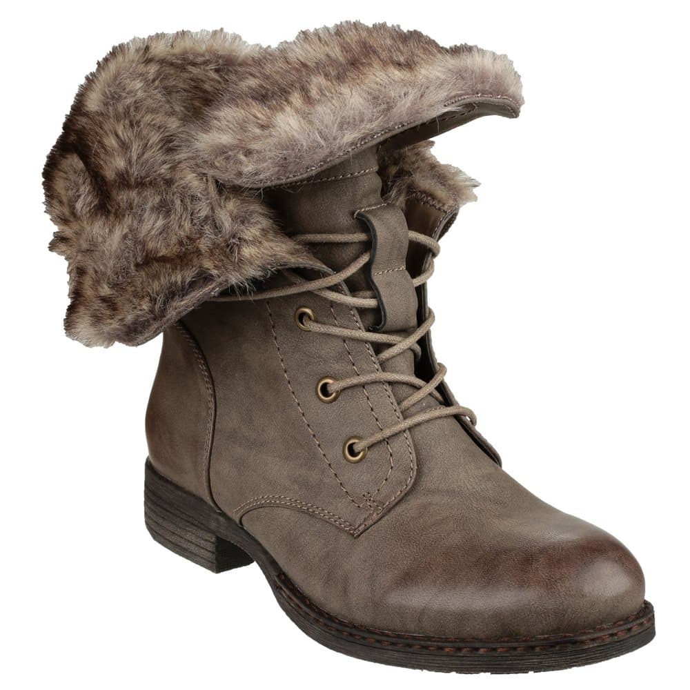 Divaz Leigh Lace Lace Up-stövlar för kvinnor / damer