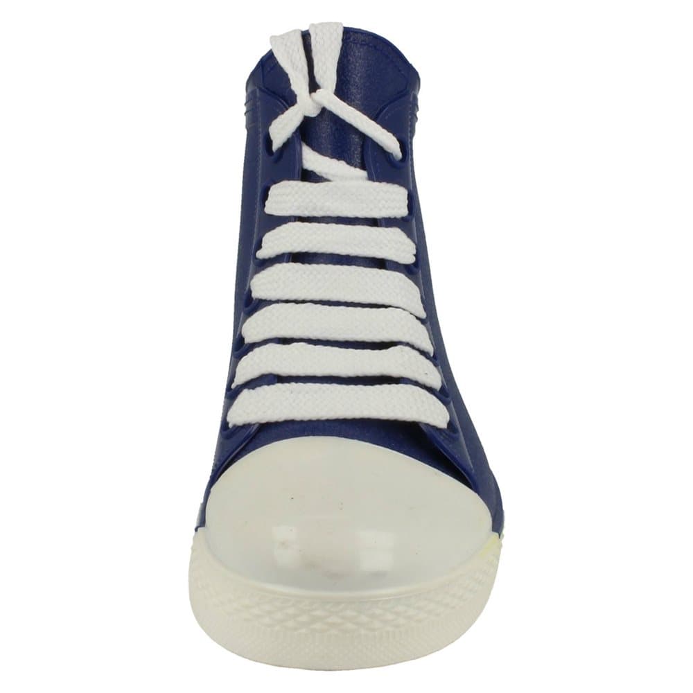 Spot On Womens/Ladies Baseball Style Lace Up Ankle Wellington Boots