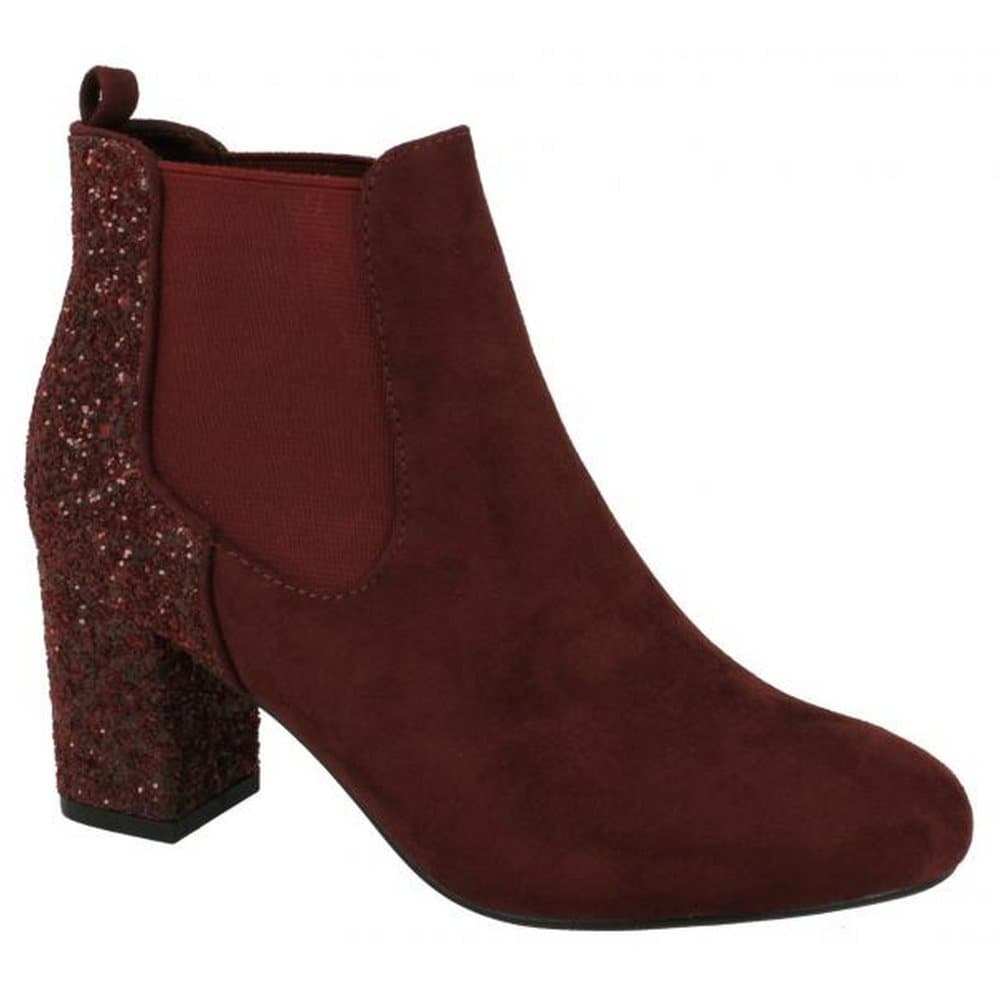 Anne Michelle Womens/Ladies Glitter Effect Ankle Boots