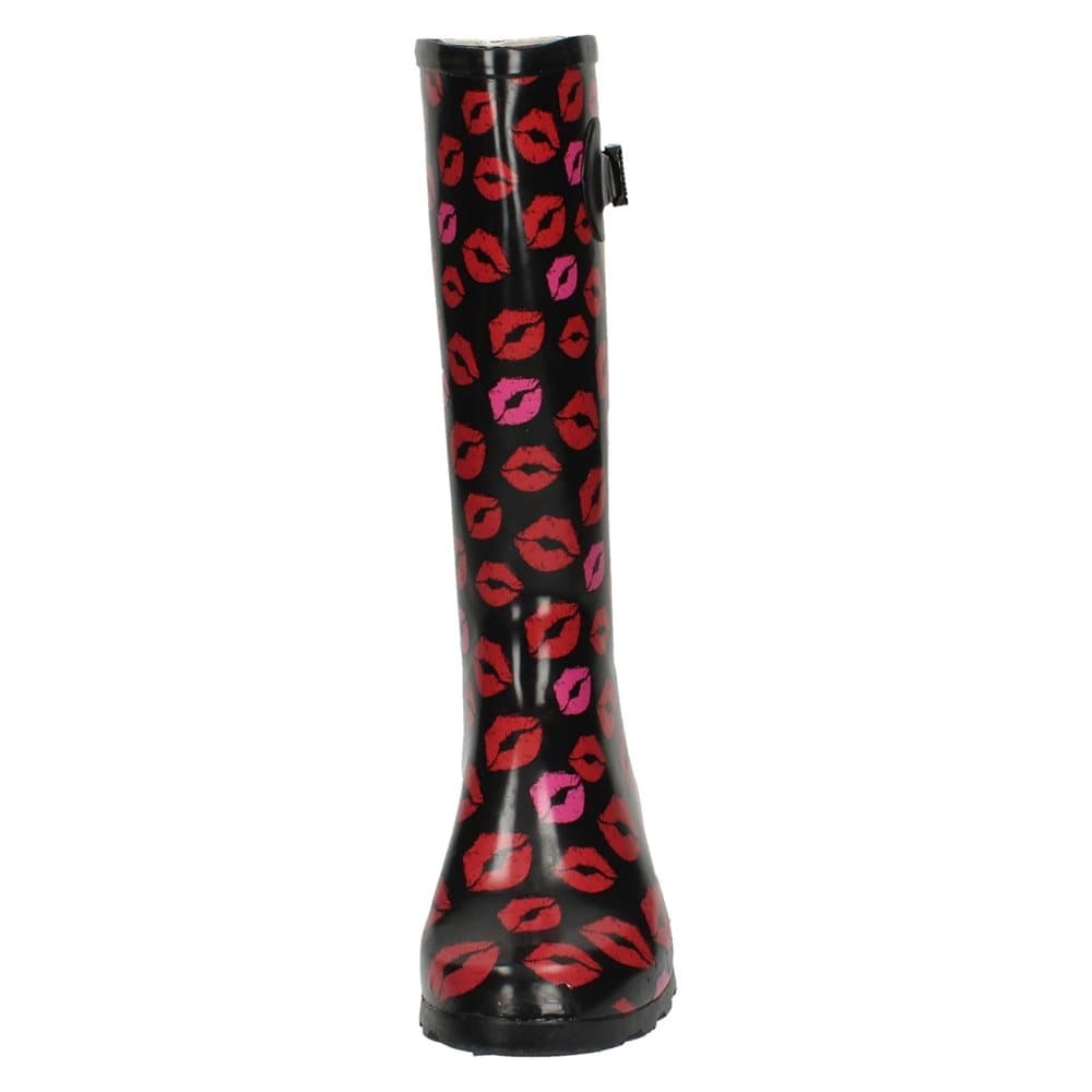 Spot On Womens/Ladies Lips Patterned Wellington Boots