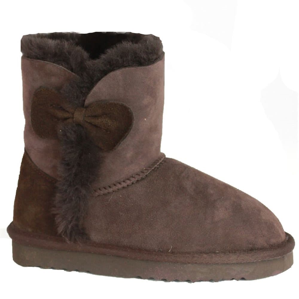 Eastern Counties Leather Childrens/Kids Coco Bow Detail Sheepskin Boots