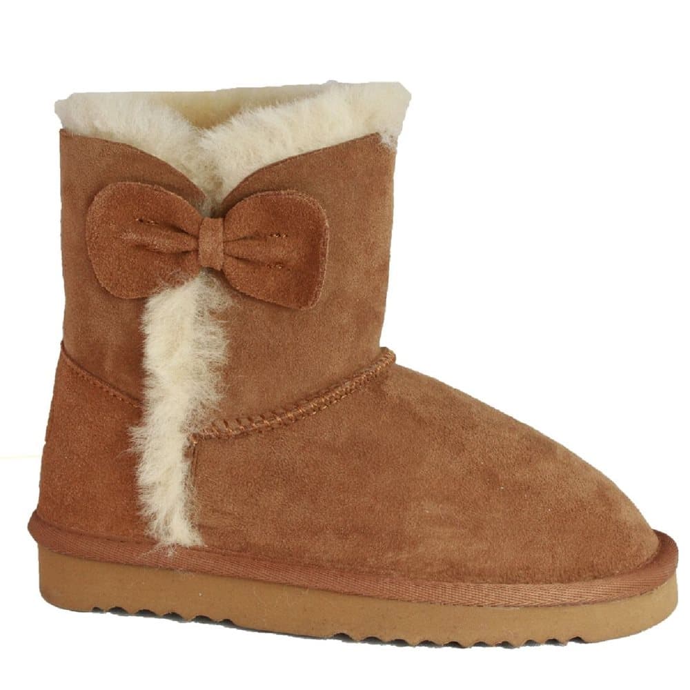 Eastern Counties Leather Childrens/Kids Coco Bow Detail Sheepskin Boots