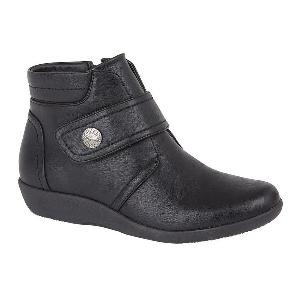 Boulevard Womens/Ladies Wide Fit Ankle Boots