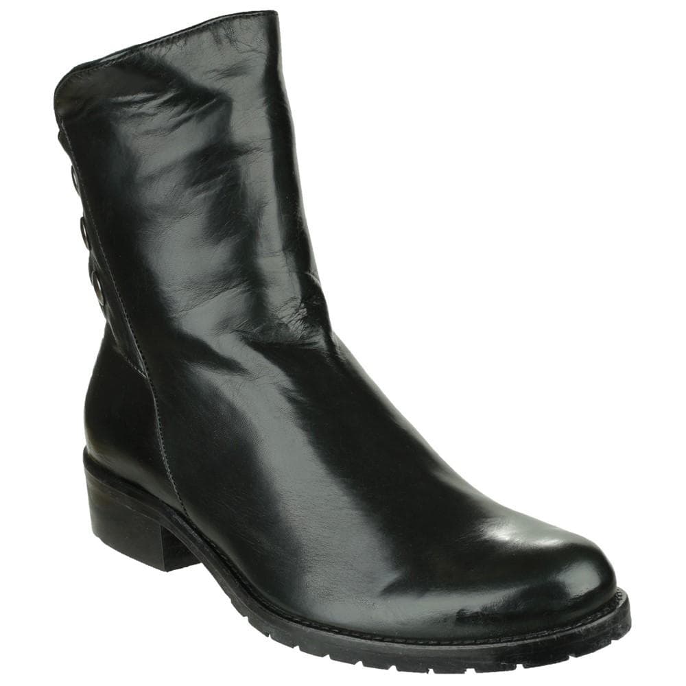 Riva Womens/Ladies Buttons Leather Ankle Boots