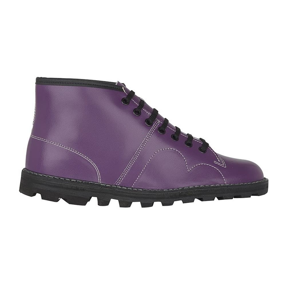 Grafters Mens Original Coated Leather Retro Monkey Boots