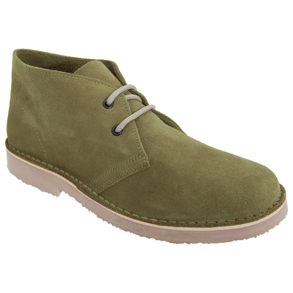 Roamers Mens Real Suede Round Toe Unlined Desert Boots
