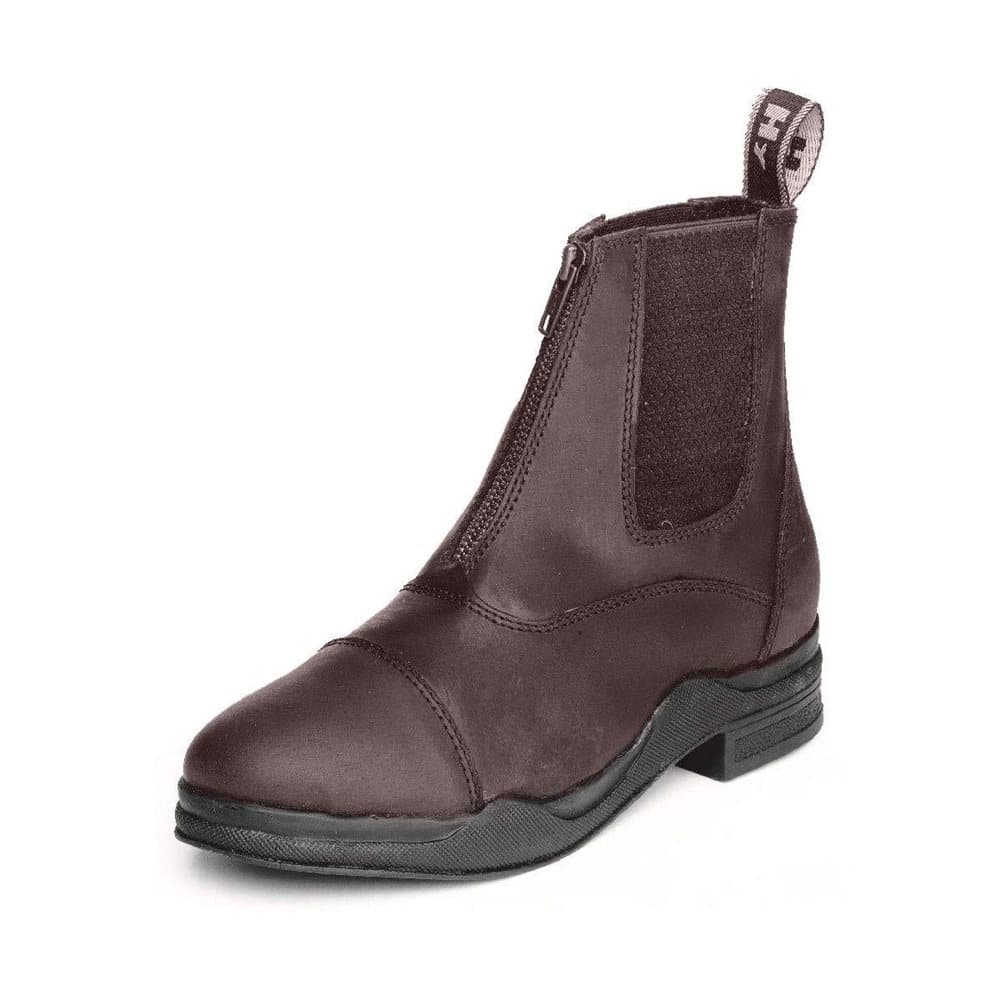 HyLAND Womens/Ladies Wax Leather Zip Jodhpur Boot