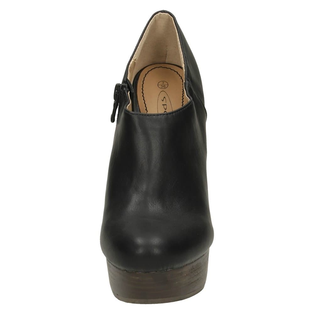 Spot On Womens/Ladies High Heeled Platform Ankle Boots
