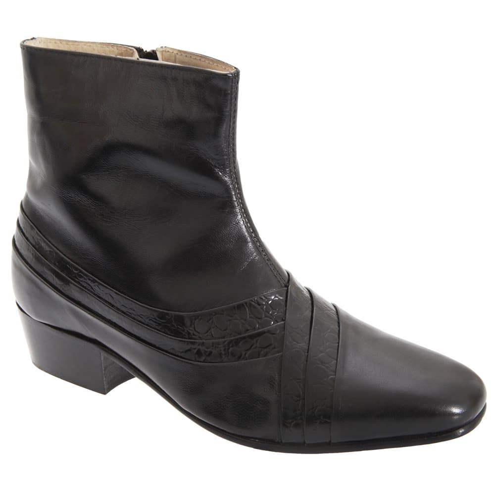 Montecatini Herrar Inside Zip Reptile Leather Ankle Boots