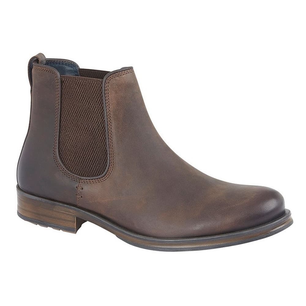 Roamers Mens Leather Twin Gusset Ankle Boots
