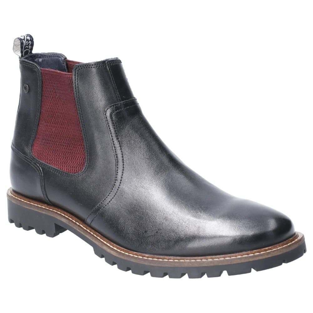 Base London Mens Wilkes Washed Leather Chelsea Boot