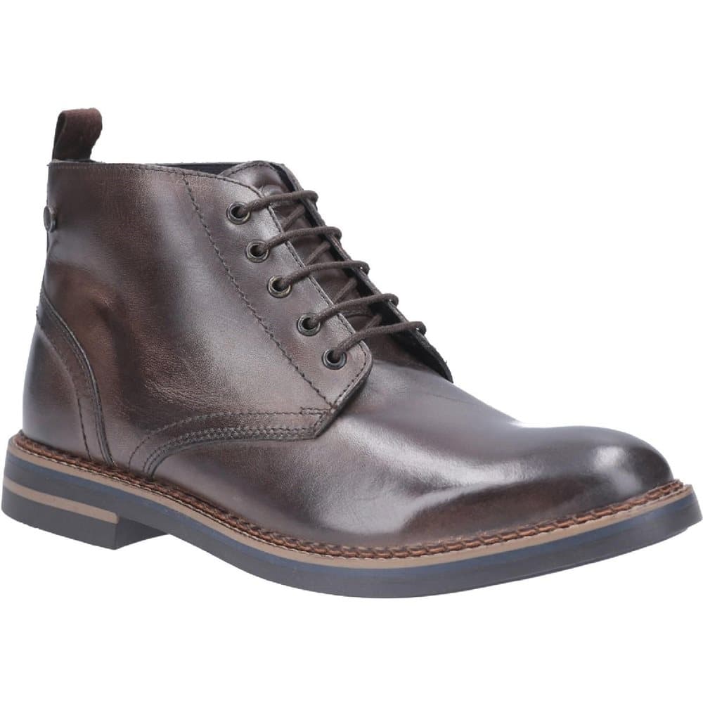 Base London Mens Leather Raynor Burnished Lace Up Boot
