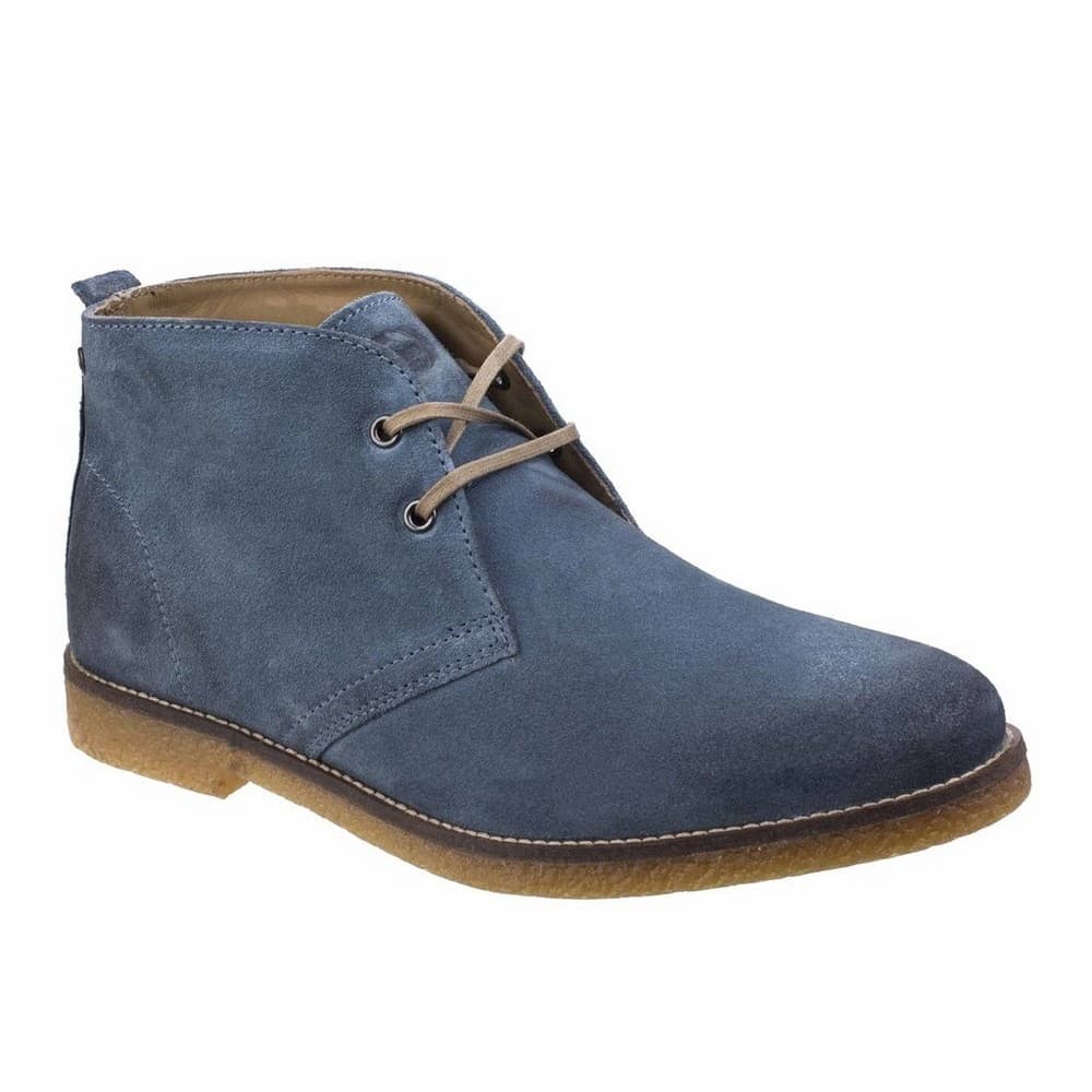 Base London Mens Tournament Perry Burnished Leather Suede Desert Boot