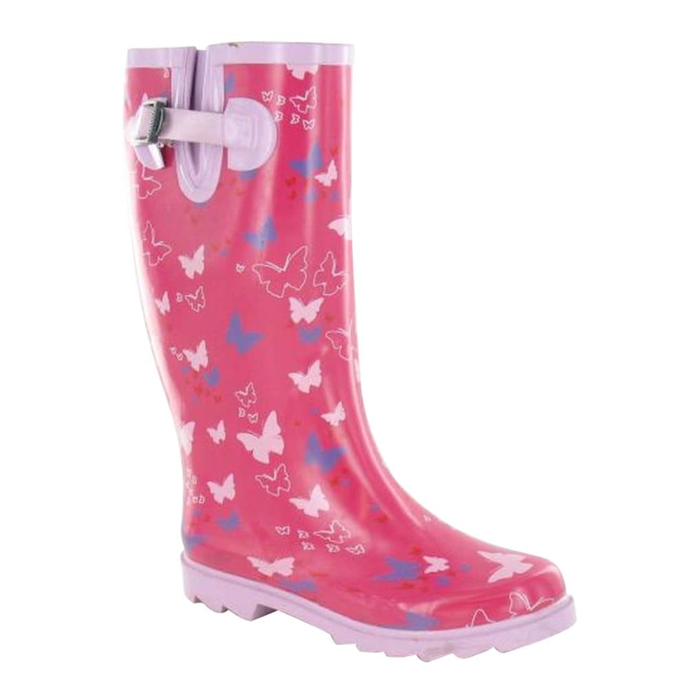 Spot On Womens/Ladies Butterfly Print Wellies