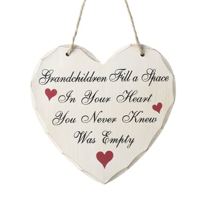 Grandchildren Hanging Heart Sign