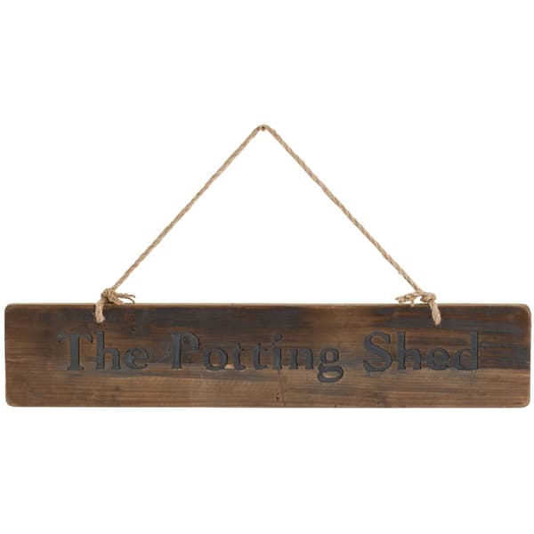 Potting Shed Rustic Wood Message Plaque