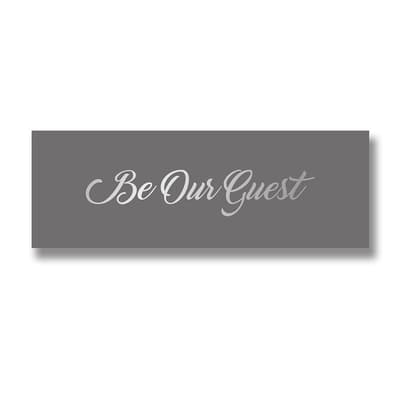 Hill Interiors `Be Our Guest` Silver Foil Plaque