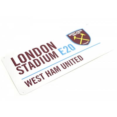 West Ham United FC Metal Street Sign