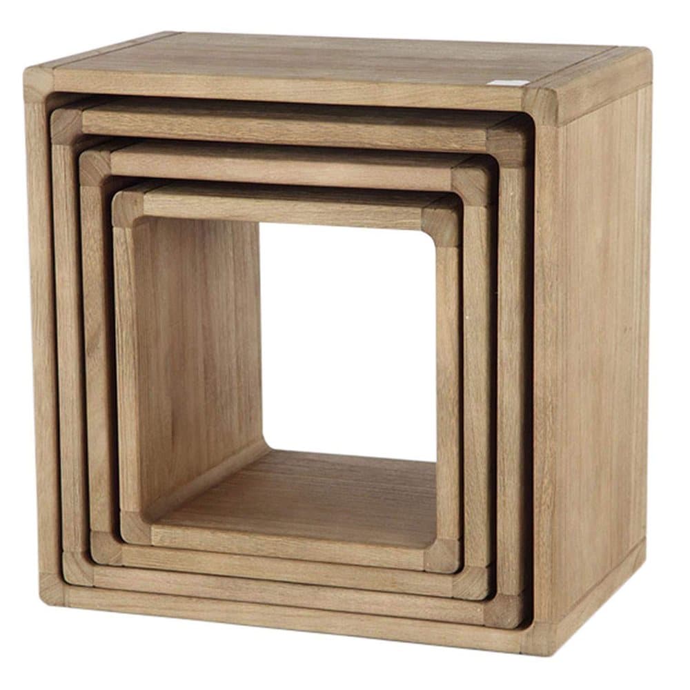 Wooden Hanging Display Cubes (Set of 4)