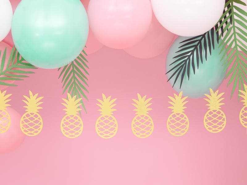 Girlang Ananas Guld Aloha - Tropical Festival