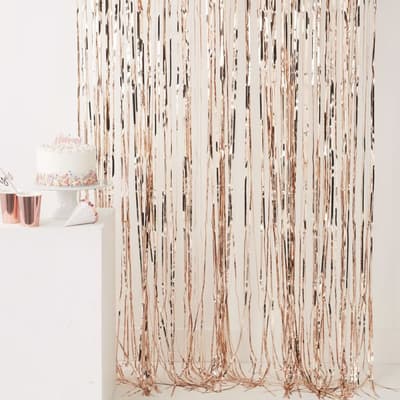 Draperi i Roséguld Metallic Backdrop Curtain