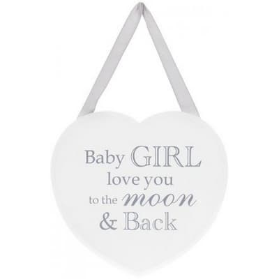 Baby pige hjerte plakette